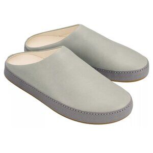 New! Size: 7 Men | Olukai Mens Hamani Leather Mules Slip-on Shoes | Gray